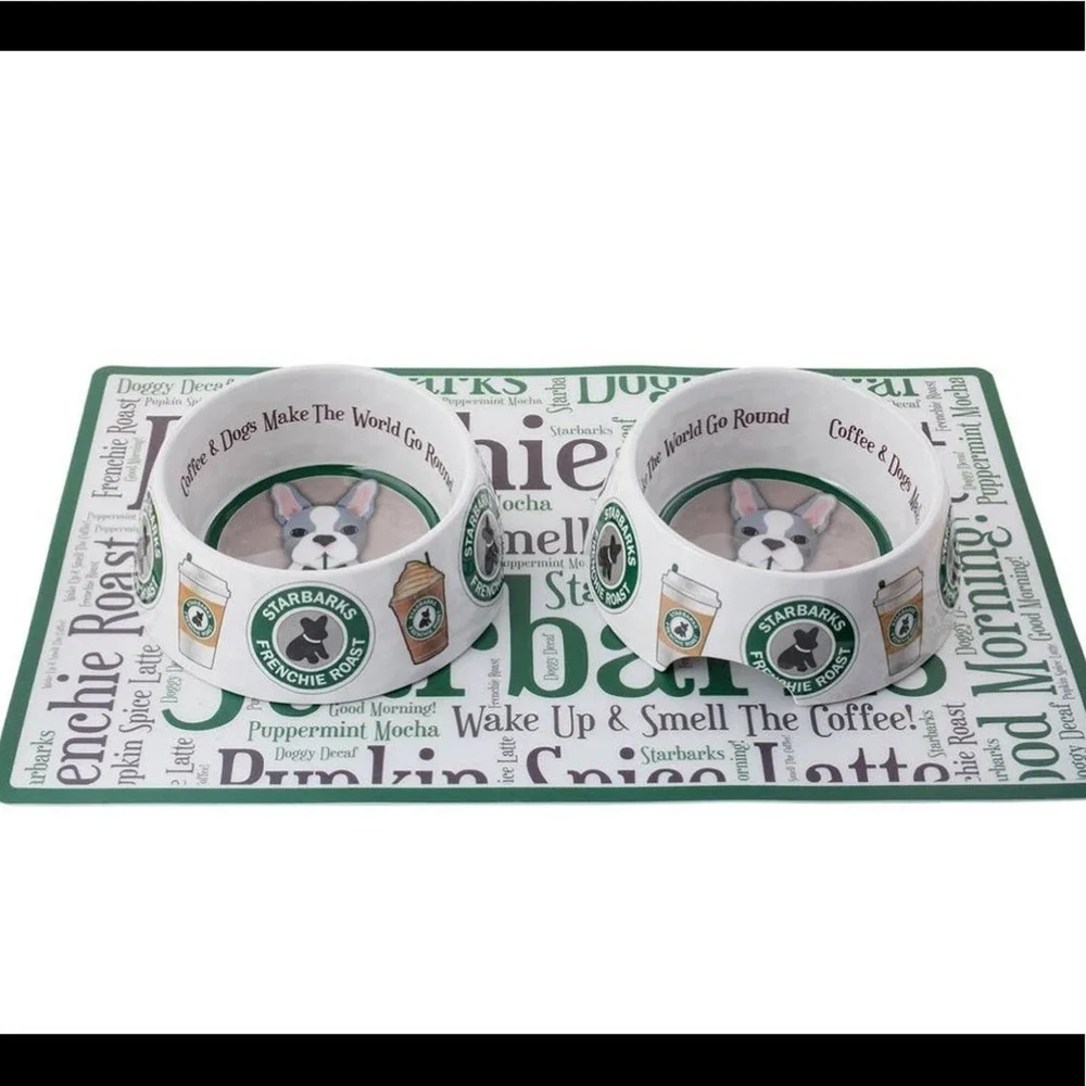 NEW Starbarks Frenchie Roast Dog Food Mat